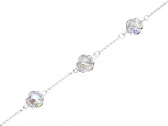 Stříbrný náramek Romantic Beads z českého křišťálu Preciosa