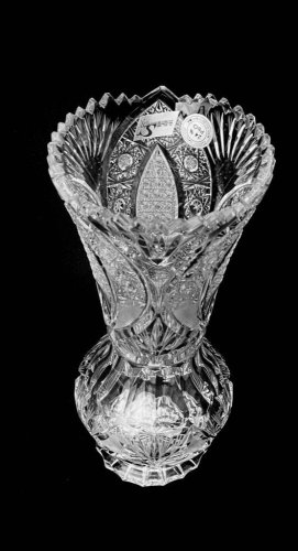 Jarrón de cristal tallado - Altura 25cm
