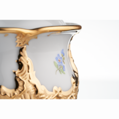 B-form royal blue gold bronze strewn flowers - Sugar bowl