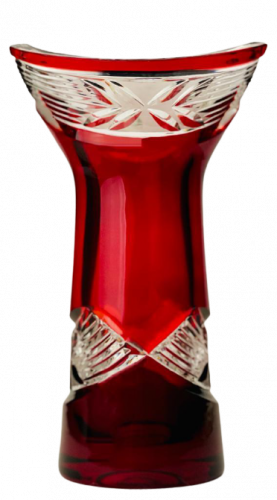 Color-cut crystal vase - Height 19cm