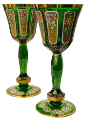 Copa de vino acanalada - juego de 2 piezas - Altura 21cm/190ml
