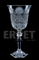 Cut crystal wine glasses - set of 2pcs