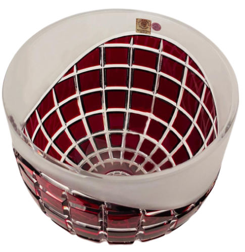 Color-cut crystal bowl - Height 17cm