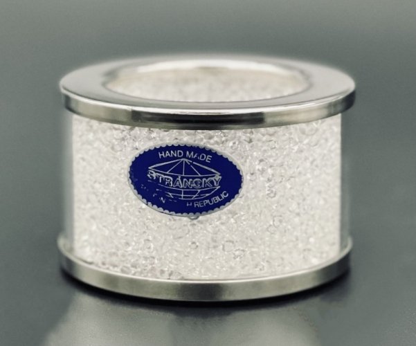 Small round candle holder for tea light Made with Swarovski elements