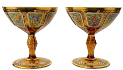 Paneled champagne glass - set of 2pcs - Height 11cm/140ml