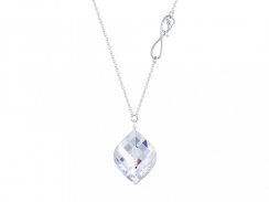 Stříbrný náhrdelník Faith s křišťálem Preciosa, krystal