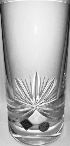 カットクリスタルロングドリンクグラス 6個セット 高さ14cm/380ml