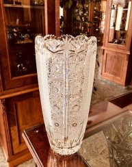 カットクリスタル製花瓶 - 高さ26cm