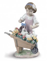 Let's Go for A Ride Girl Figurine