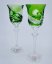 Engraved luxury wine glasses (Green) - set of 2pcs