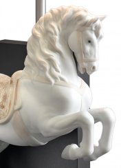 Horse on Courbette Table Lamp (CE)