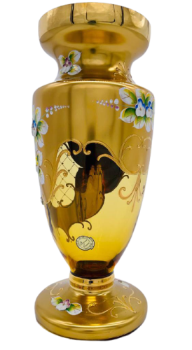 Vase decorated with high enamel - Height 30cm
