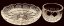 Cut crystal set of cup and saucer - Height 5cm