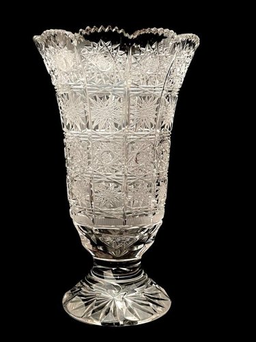 Jarrón de cristal tallado - Altura 25cm