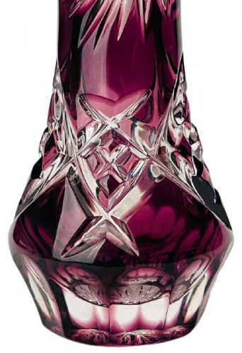 Jarrón de cristal tallado en color - Altura 10cm