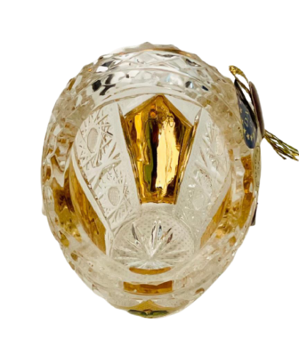 Broušený pozlacený košíček - Výška 8cm