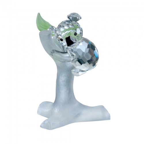 Skleněná figurka Koala na větvi z českého křišťálu Preciosa