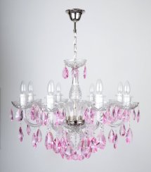 Křišťálový lustr 2040-8-NK Magenta