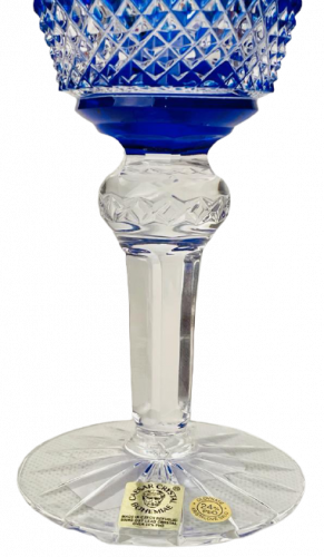 Color-cut crystal wine glass 1pc - Height 18cm/180ml