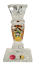 Broušený pozlacený svícen - Výška 14cm
