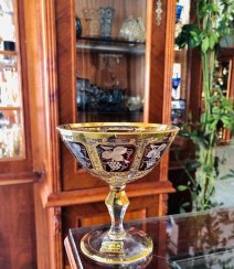 Paneled champagne glass - set of 2pcs - Height 12cm/140ml