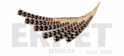 Gold-plated tie clip with Czech garnet stone
