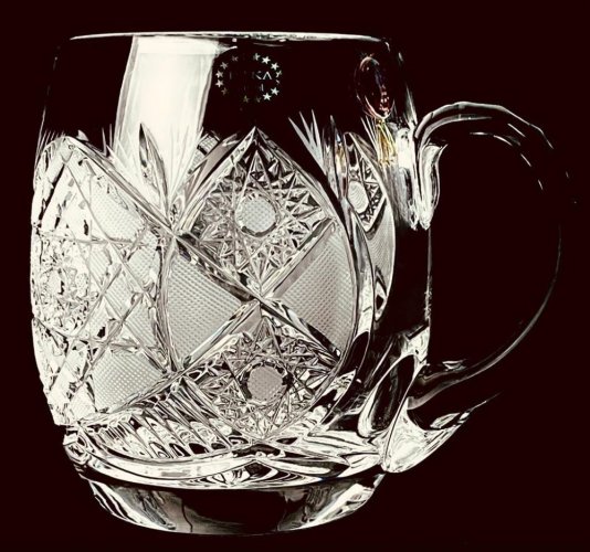 Broušený půllitr na pivo - Výška 12cm/600ml