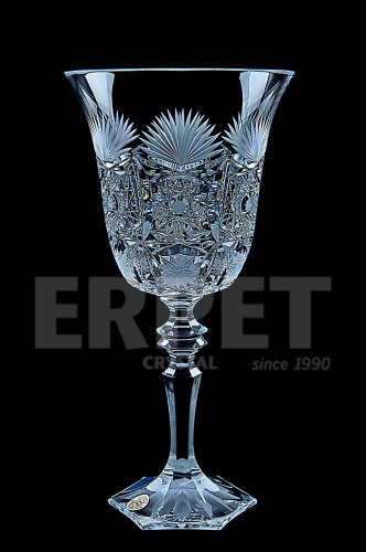 Copas de vino de cristal tallado de lujo - juego de 2 piezas