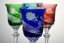 Engraved luxury wine glasses (Turquoise) - set of 2pcs