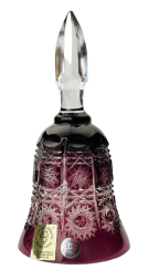 Campana de cristal tallado en color - Altura 13cm