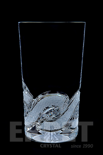 Luxury cut crystal long drink glasses - set of 2pcs