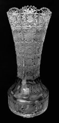 カットクリスタル製花瓶 - 高さ31cm
