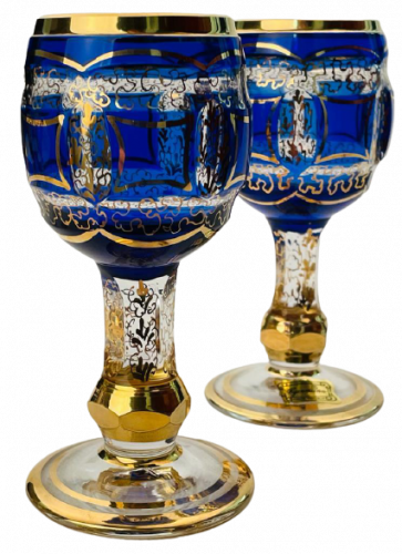 Paneled liqueur glass - set of 2pcs - Height 13cm/90ml