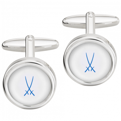 Gents swords CUFFLINKS "MEISSEN trademark Cobalt Blue"