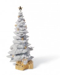 Figurka vánočního stromku. Zlatý lesk