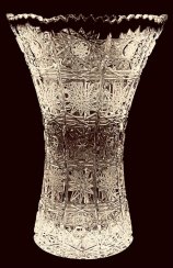 切割水晶花瓶 - 高18厘米