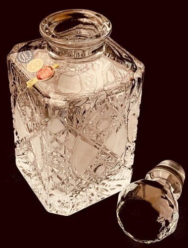Cut crystal bottle - Height 24cm/800ml