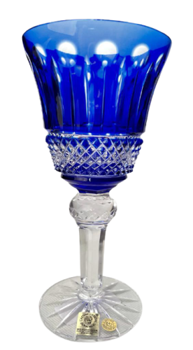 Broušený barevný kalíšek na víno 1ks - Výška 18cm/180ml
