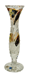 Gold-crystal cut crystal vase - Height 25cm