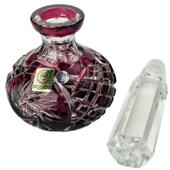 Color-cut crystal bottle for perfume - Height 18cm