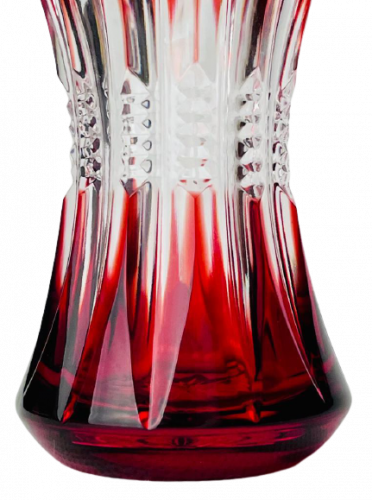 Color-cut crystal bottle for perfume - Height 18cm