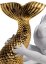 Playing at Sea Mermaid Figurine. Golden Lustre