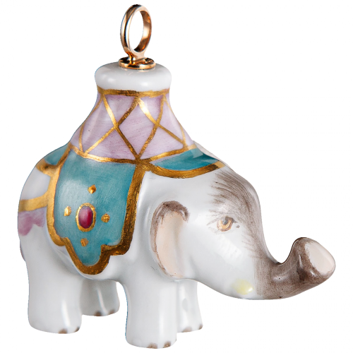 Animal Pendant Elephant Turquoise