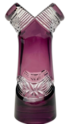 Color-cut crystal vase - Height 18cm