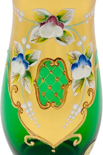 Vase decorated with high enamel - Height 16cm
