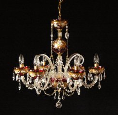 Crystal chandelier 0609-6-SM Rubín