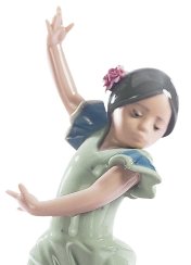 Lolita Flamenco Dancer Girl Figurka. Modrá