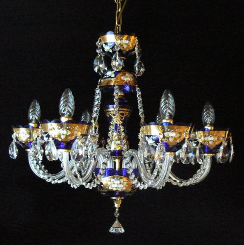 Crystal chandelier 1663-6-SM Blue