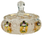 Gold-plated cut crystal box - Height 14cm