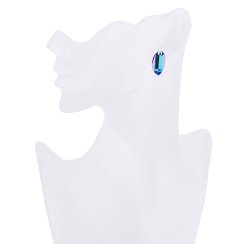 Stříbrné náušnice Daisy s křišťálem Preciosa
